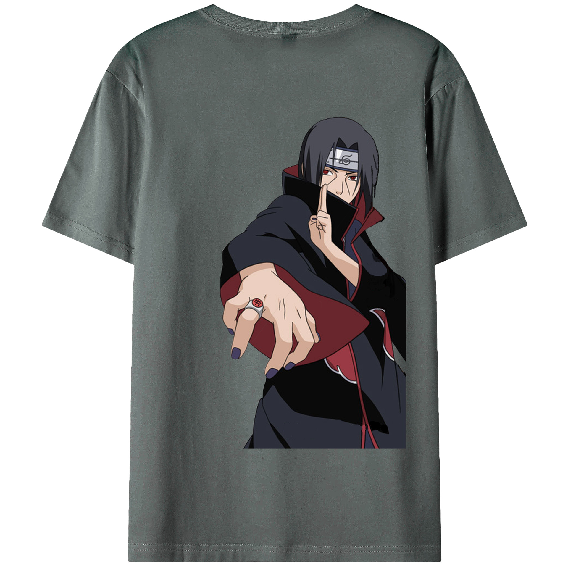 （画像用） NARUTO -ナルト- うちは イタチ Uchiha Itachi 綿100％半袖Tシャツ（背面プリント）